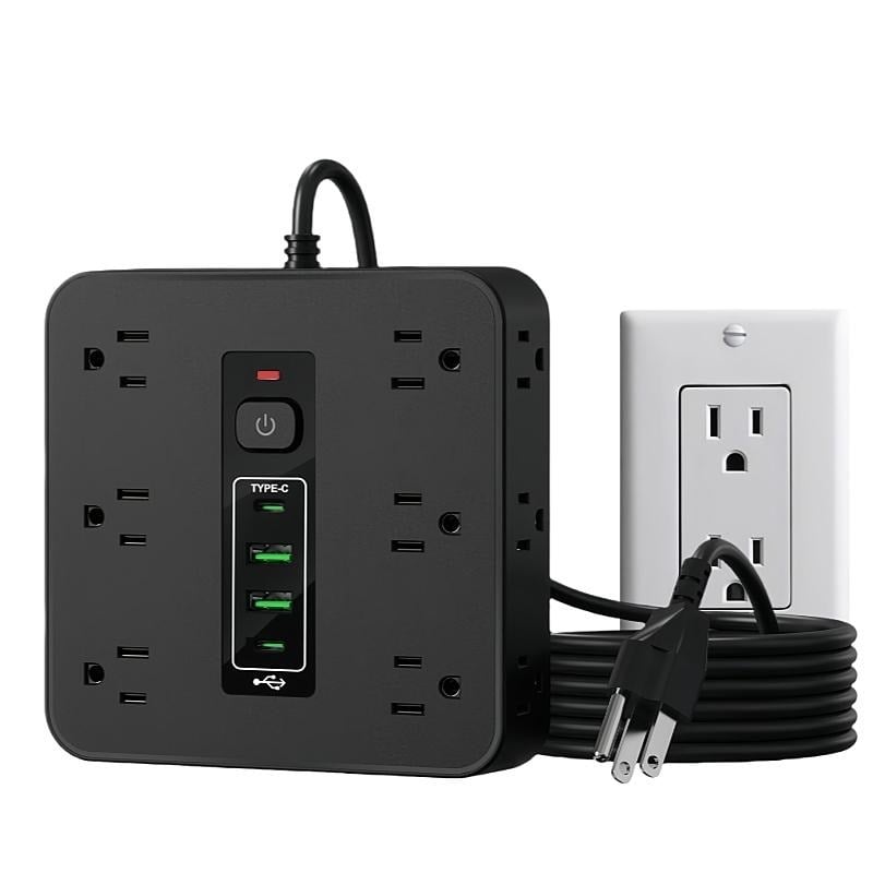 ⚡16-in-1 Power Strip with Switch & Surge Protection,ETL Listed Fireproof Power Strip